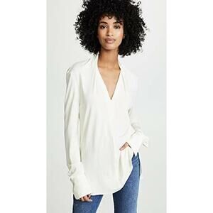 EQUIPMENT Joslin Tunic Top Blouse V-Neck Natural White Net-A-Porter XS NWT $245